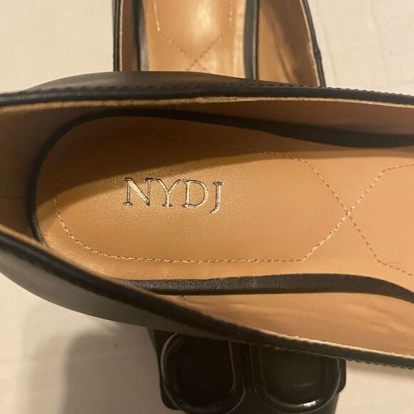 NYDJ Women’s Faiza Nappa Leather Black Metal Bit Slip On Shoes Size 6.5 SEE DESC - Picture 11 of 12